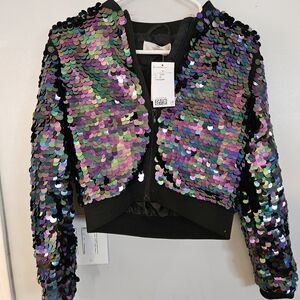H&M girls 12/13 sparkle jacket